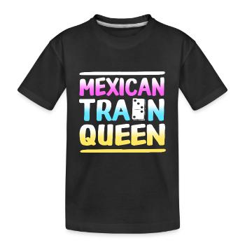 Mexican Train Domino - Kinder Premium Bio T-Shirt - Schwarz - Vorne