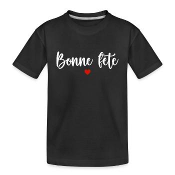 Bonne fête. Joyeuse fête - T-shirt bio Premium Enfant - noir - Devant