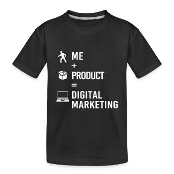 Marketing Manager - Kids' Premium Organic T-Shirt - black - Front