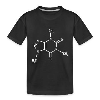 Chemie Wissenschaft Physik Labor Strukturformel - Kinder Premium Bio T-Shirt - Schwarz - Vorne