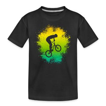 BMX Bicycle Kids Motif Freestyle BMX Rider - T-shirt bio Premium Enfant - noir - Devant