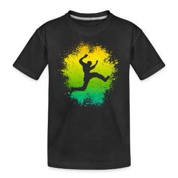 Parkour Läufer Kinder Freerunner Freerunning Junge - Kinder Premium Bio T-Shirt - Schwarz - Vorne