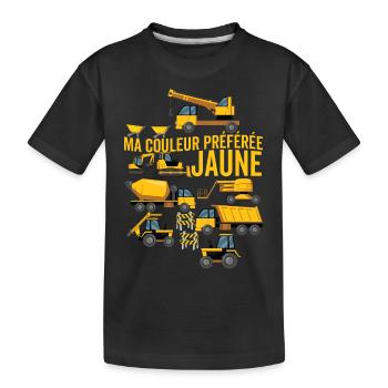 Chantier Véhicule de construction Pelleteuse - T-shirt bio Premium Enfant - noir - Devant