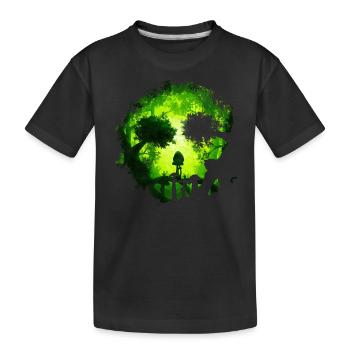Peinture à l’aquarelle Skull Forest - T-shirt bio Premium Enfant - noir - Devant