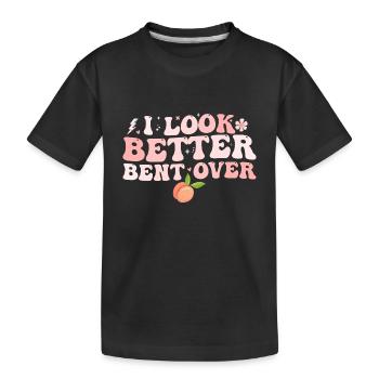 Ich sehe besser gebeugt aus - Kinder Premium Bio T-Shirt - Schwarz - Vorne