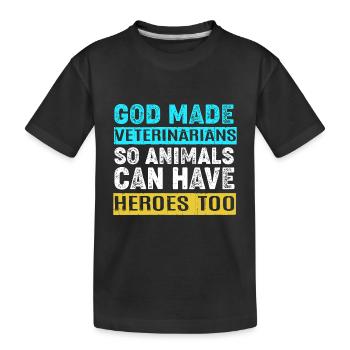 Veterinarian Veterinary Medicine Veterinarian - Kids' Premium Organic T-Shirt - black - Front