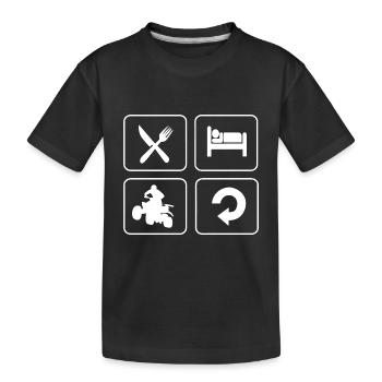 Quad - T-shirt bio Premium Enfant - noir - Devant