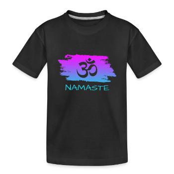 Namaste - Kinder Premium Bio T-Shirt - Schwarz - Vorne