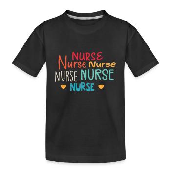 Infirmière - infirmière cadeau - T-shirt bio Premium Enfant - noir - Devant