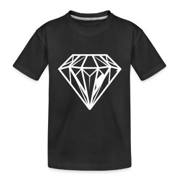 Bijou de pierre précieuse en diamant - T-shirt bio Premium Enfant - noir - Devant