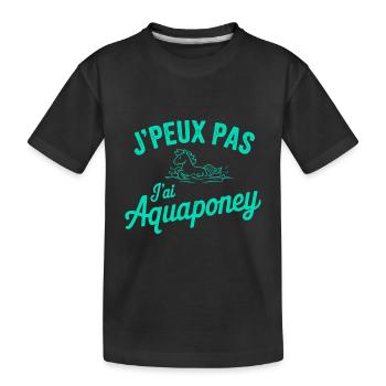 tee shirt je peux pas j ai aquaponey - T-shirt bio Premium Enfant - noir - Devant