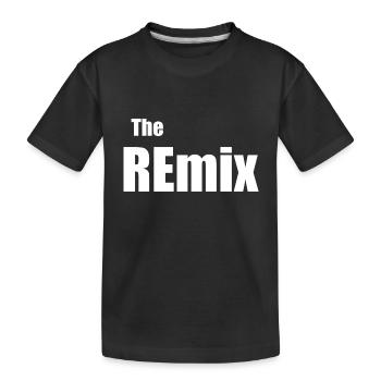 The REmix Kind Vater Partnerlook - Kinder Premium Bio T-Shirt - Schwarz - Vorne