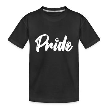 Pride Peace - Kinder Premium Bio T-Shirt - Schwarz - Vorne