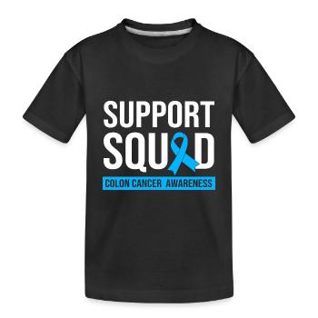 Darm Krebs Dickdarm - Kinder Premium Bio T-Shirt - Schwarz - Vorne