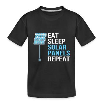 Erneuerbare Energien Solarzellen Photovoltaik - Kinder Premium Bio T-Shirt - Schwarz - Vorne