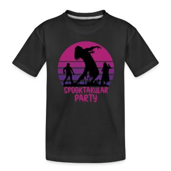 Spuk-Party - Kinder Premium Bio T-Shirt - Schwarz - Vorne