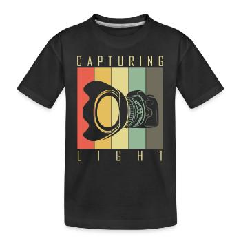 Drôle de photographe Photographie cadeau - T-shirt bio Premium Enfant - noir - Devant