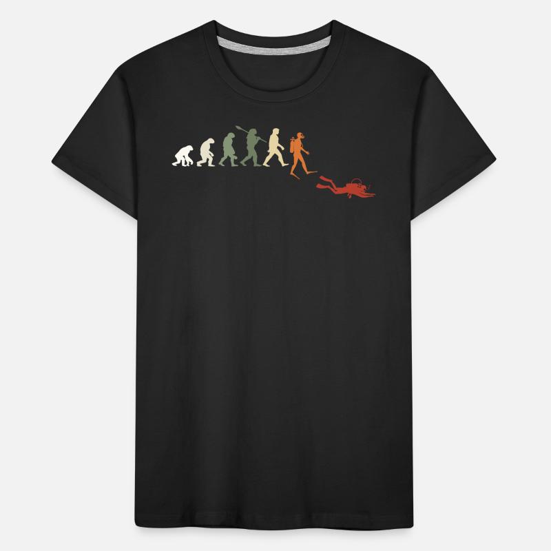 Plongée Évolution Rétro Cadeau Pour Plongeurs T-shirt bio Premium Enfant