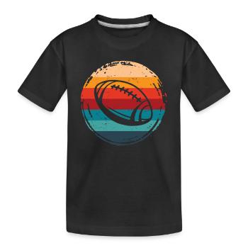 American Football Retro Grunge Circle - Kids' Premium Organic T-Shirt - black - Front