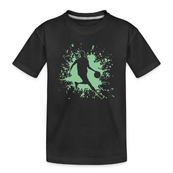 Basketball, Baller, Player, Streetball - Kinder Premium Bio T-Shirt - Schwarz - Vorne