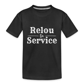 Le relou de service, humour - T-shirt bio Premium Enfant - noir - Devant