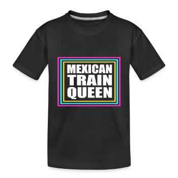 Domino Mexican Train - Kinder Premium Bio T-Shirt - Schwarz - Vorne