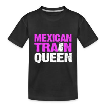 Domino Mexican Train - Kinder Premium Bio T-Shirt - Schwarz - Vorne