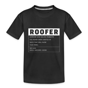 Métier de couvreur Métier Dicton - T-shirt bio Premium Enfant - noir - Devant