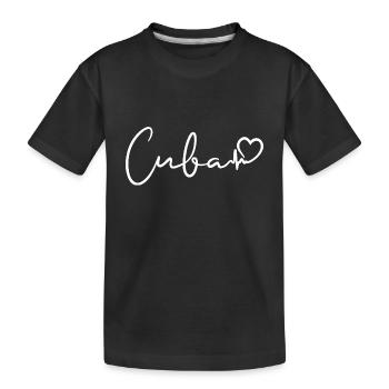 Cuba Battement de cœur Cuba - T-shirt bio Premium Enfant - noir - Devant