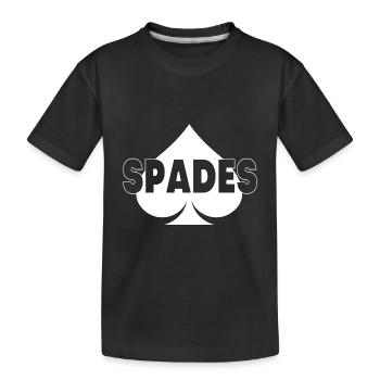 Jeu de cartes à jouer de pique - T-shirt bio Premium Enfant - noir - Devant