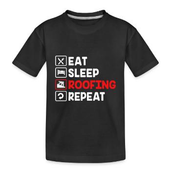 Métier de couvreur Métier Dicton - T-shirt bio Premium Enfant - noir - Devant