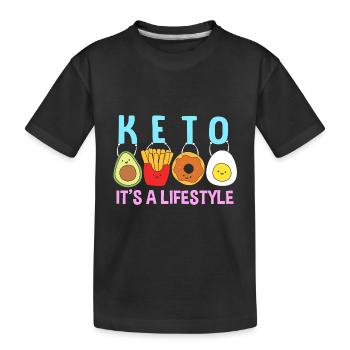 Régime Keto - T-shirt bio Premium Enfant - noir - Devant