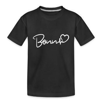 Bonn Herzschlag - Kinder Premium Bio T-Shirt - Schwarz - Vorne