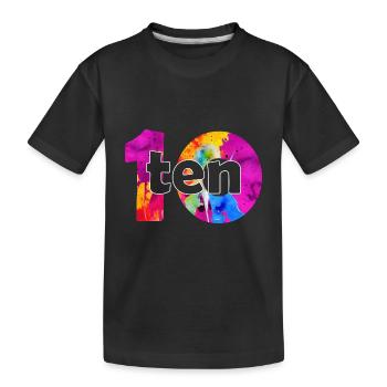 ZEHN 10 JAHRE JUNGE 10. GEBURTSTAG - Kinder Premium Bio T-Shirt - Schwarz - Vorne