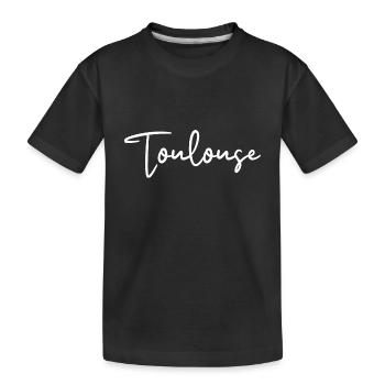 Toulouse, France - Kids' Premium Organic T-Shirt - black - Front