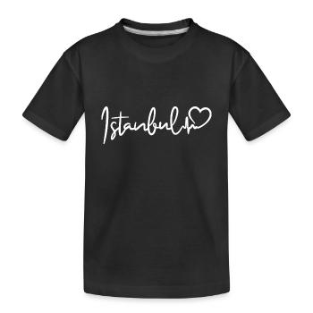 Istanbul Herzschlag - Kinder Premium Bio T-Shirt - Schwarz - Vorne