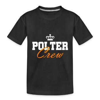 Polter Crew Verlobung Hochzeit - Kinder Premium Bio T-Shirt - Schwarz - Vorne