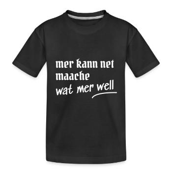 Cooler Spruch auf Kölsch - Kinder Premium Bio T-Shirt - Schwarz - Vorne