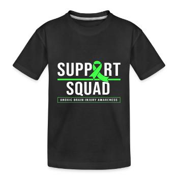 Stroke Brain Injury - Kids' Premium Organic T-Shirt - black - Front