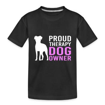 Thérapeute Thérapie canine Thérapie canine Dresseur de chiens - T-shirt bio Premium Enfant - noir - Devant