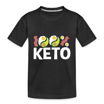 Régime Keto - T-shirt bio Premium Enfant - noir - Devant