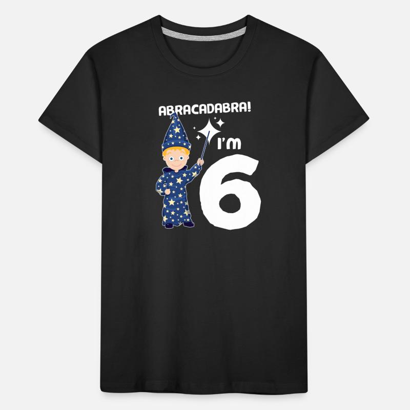 Magicien Magicien d'anniversaire d'enfants garçon de 6 ans T-shirt bio Premium Enfant