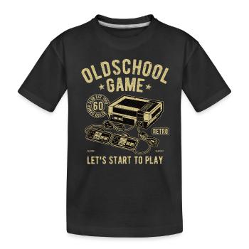 Oldschool Game Video Spiel Gamer Zocker Geschenk - Kinder Premium Bio T-Shirt - Schwarz - Vorne