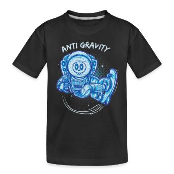 surf espace antigravité - T-shirt bio Premium Enfant - noir - Devant