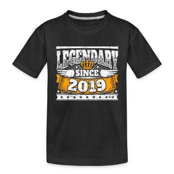 Legendary depuis 2019 Légende anniversaire Année de naissance - T-shirt bio Premium Enfant - noir - Devant