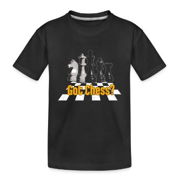 Échecs - Dames - Echecs obtenu? - T-shirt bio Premium Enfant - noir - Devant
