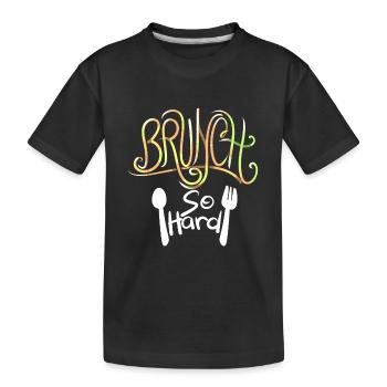 Brunch So harte Liebe Sonntags-Brunch - Kinder Premium Bio T-Shirt - Schwarz - Vorne