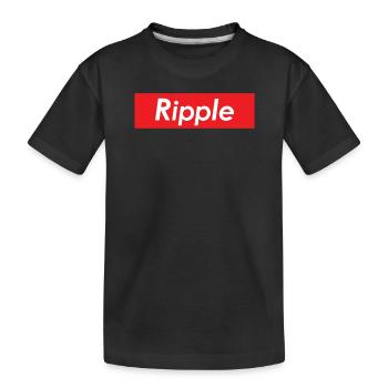 Rectangle rouge Rectangle Cryptocurrency XRP Blockchain - T-shirt bio Premium Enfant - noir - Devant