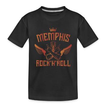 Music from memphis, music from memphis tennessee, - Kids' Premium Organic T-Shirt - black - Front