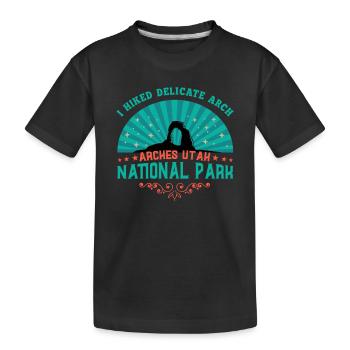 Parc national des Arches, Parc national des Arches Randonnée - T-shirt bio Premium Enfant - noir - Devant